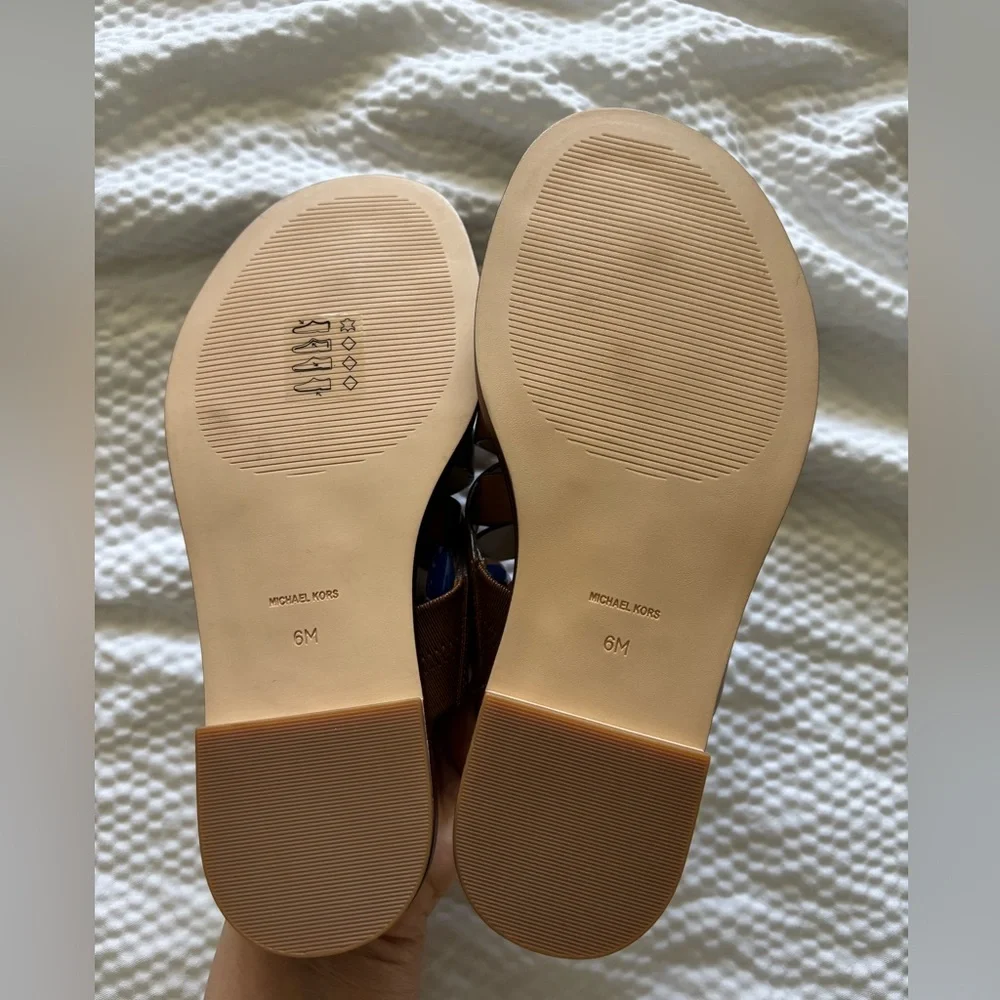 Michael Kors Nora Toe Ring Leather Sandals
